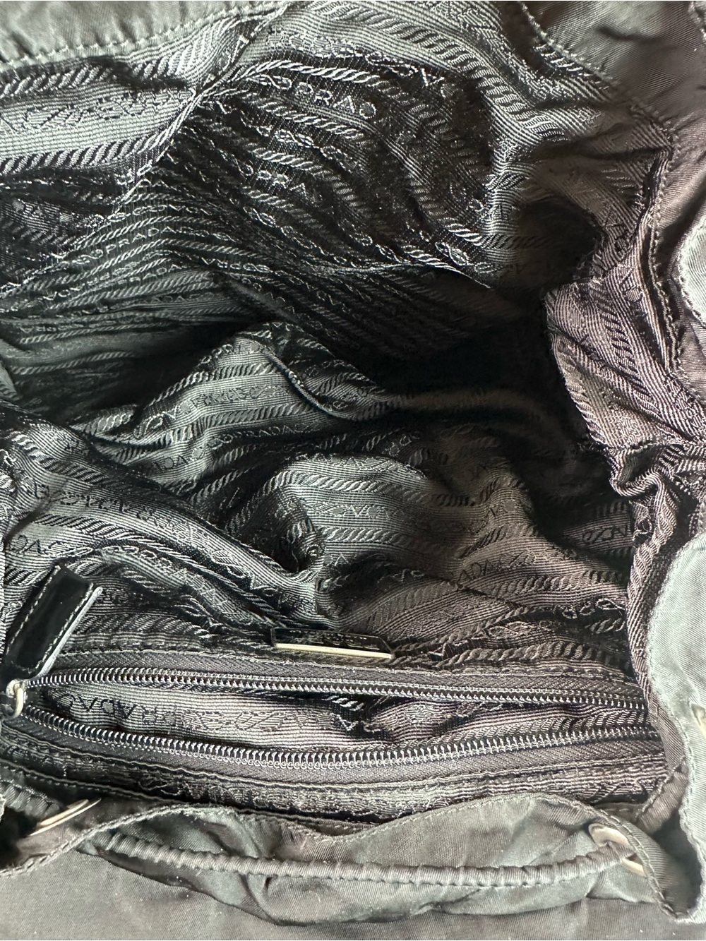 Prada Black Nylon Flap Backpack with Front Pockets - Picture 9 of 12